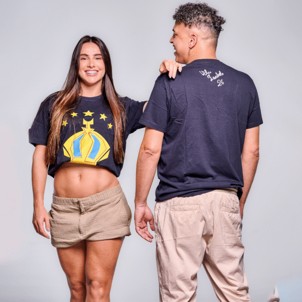 Camisa Preta Coroa Estilizada - Imagem 2