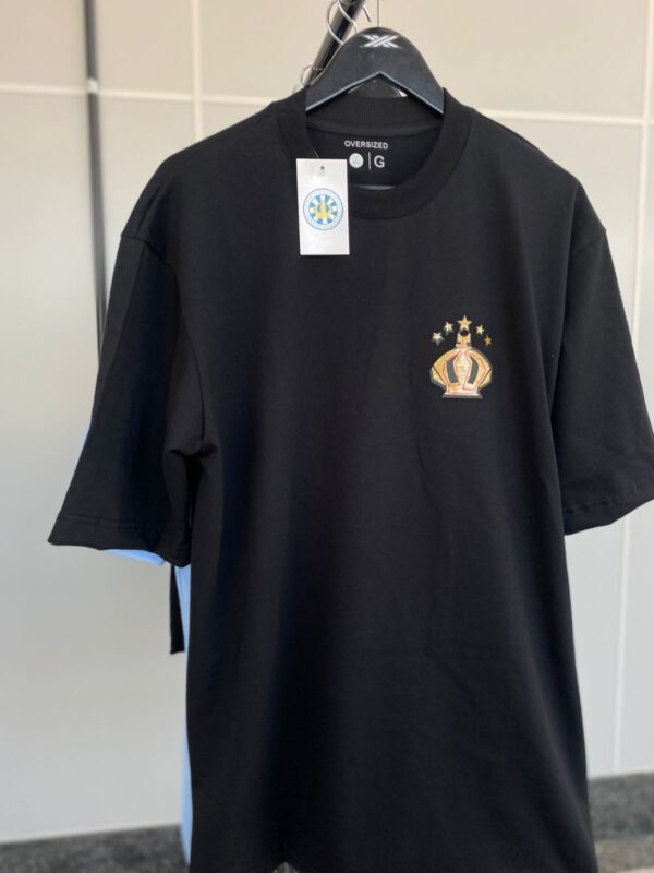 CAMISETA OVERSIZED COROA ESTILIZADA PRETA